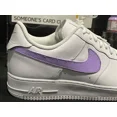thumbnail image 3 of Ni&ke Air Force 1 Low White (Lilac Custom Painted Swoosh) SC-#43W, 3 of 6