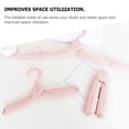 thumbnail image 4 of 6 Pcs Travel Hanger Folding Multifunctional Hangers Portable Foldable Pants Space Saving Drying Rack Pink Plastic, 4 of 6