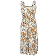 thumbnail image 1 of Vestido bohemio de verano para mujer de Tobrief, con tirantes finos, escote cuadrado, volantes y vaporoso, vestido largo playero, 1 of 7