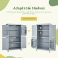 thumbnail image 3 of Elegant Bathroom Floor Storage Cabinet, Bathroom Storage Unit, Freestanding Cabinet with 4 Doors, 3 of 7