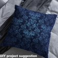 thumbnail image 3 of Adult Bohemian Exotic Decorative Fabric 2 Yards,Jacquard Damask Upholstery Fabric,Antique Victorian Baroque Fabric By The Yard,Butterfly Blue Black Floral Pattern Indoor Outdoor Fabric Soft Warm, 3 of 5