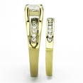 thumbnail image 4 of Luxe Jewelry Designs Women's Stainless Steel IP Gold Plated Channel Wedding Ring with Cubic Zirconia, 4 of 5
