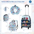 thumbnail image 3 of Costway 5 PCS Kids Luggage Set with Backpack Neck Pillow Luggage Tag Lunch Bag Wheels Blue, 3 of 10