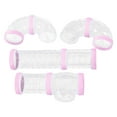 thumbnail image 3 of 8Pcs Multifunctional Hamster Tubes Set Connected Tunnels DIY Assembly Track Pink, 3 of 8