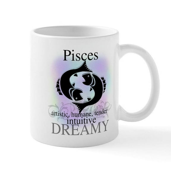 CafePress - Pisces The Fish Mug - 11 oz Ceramic Mug - Novelty Coffee Tea Cup