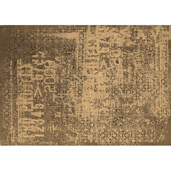 Ahgly Company Indoor Rectangle Oriental Brown Industrial Area Rugs, 3' x 5'