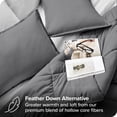 thumbnail image 3 of Bare Home Goose Down Alternative Comforter Set - 3 Piece Set - Full/Double, Gray, 3 of 7