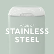 Diaper Genie Platinum Pail, Stainless Steel Diaper Pail, Includes 18 Refill Bags, 5 Month Supply, Sage Green