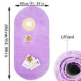 thumbnail image 3 of DODOING 31.4 x 64.9 inches Ultra Soft Fluffy Oval Area Rugs Shaggy Living Room Rug Solid Color Non-Slip Bedroom Bedside Rug Runners, 3 of 5