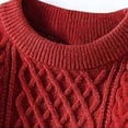 thumbnail image 7 of Babcutegg Big and Tall Mens Cable Knit Sweater Crew Neck Long Sleeve Loose Fit Warm Casual Comfy Sweaters Size 3XL, 7 of 7