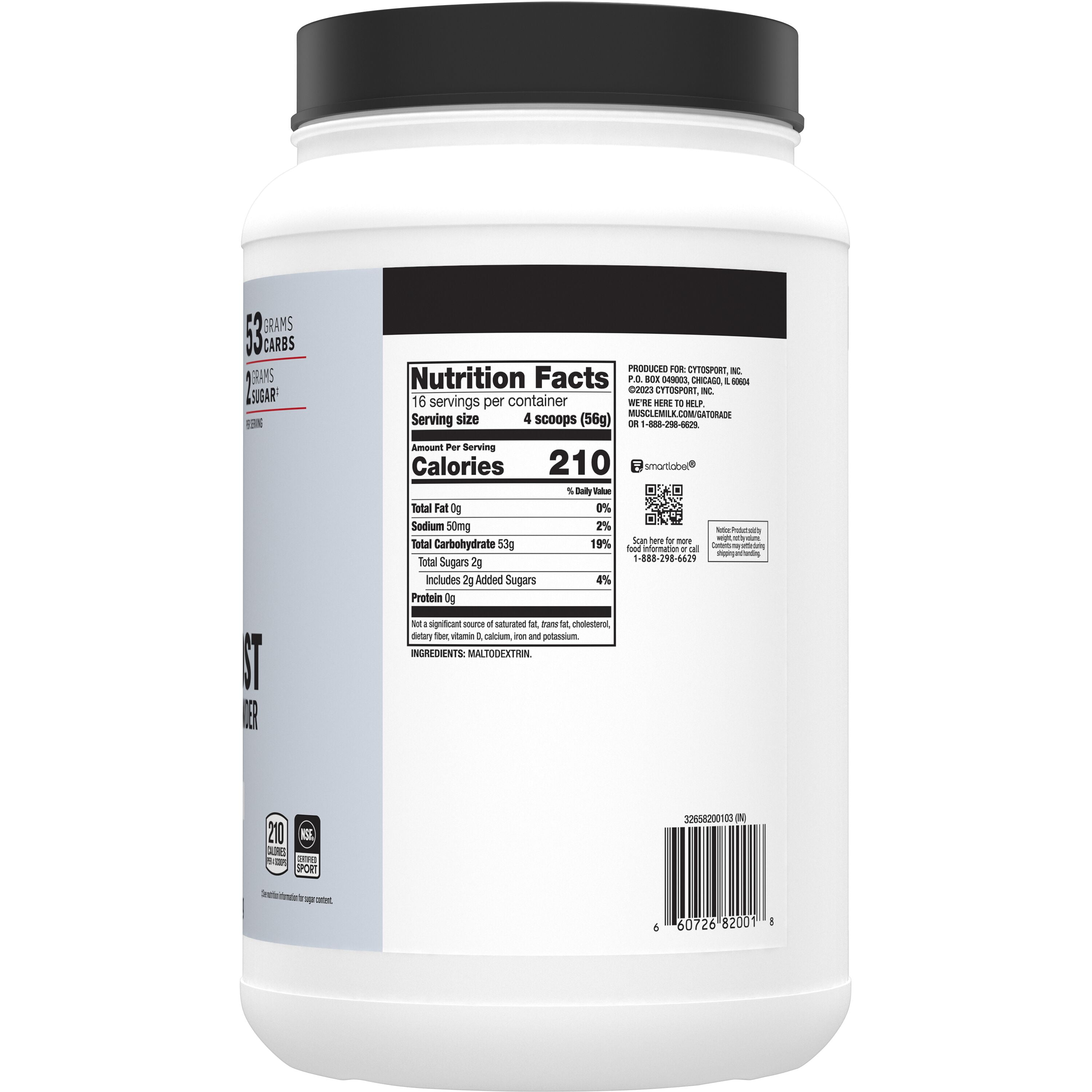 Muscle Milk Pro Series Elite Carb Boost Maltodextrin Powder, Unflavored, 1.98 Pound Canister