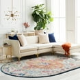 thumbnail image 1 of Artistic Weavers Tapis Odelia, Rond de 5'3", Orange/marine, 1 of 1
