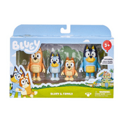 Bluey & Family Action Figures, 4 Count, 3.15in H x 1.77in W
