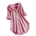 thumbnail image 3 of Womens 3/4 Sleeve V Neck Tunic Long Casual Top For Leggings Comfortable Blouse, 3 of 8