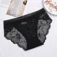 thumbnail image 3 of Panties for Women,Elegant Lace Ladies Underwear Seamless Triangle Panty with Pure Comfortable Breathable Design for Everyday Wear,Womens Underwear,Black,M, 3 of 3