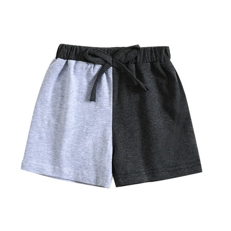 

MIASHUI Kids Boys Sweatpants Toddler Boy Girl Soild Color Shorts Children Casual Pants Clothes Black 2-3 Years