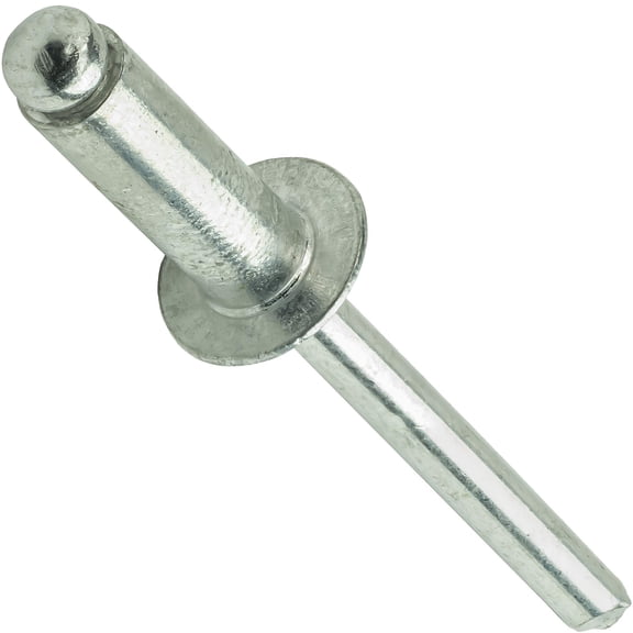 Fastenere Pop Rivets - 5/32" x 5/8" (100pcs) Heavy Duty, Open-End, Aluminum, Dome-Head Blind Rivets, Corrosion-Resistant, Low Tensile & Shear Strength, 5-10 Gap 0.501"-0.625"