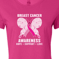 thumbnail image 4 of Inktastic Breast Cancer Awareness Hope Support and Love Women's T-Shirt, 4 of 5