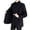 Black, variant on Men's Wool Blend Pea Coat Notched Collar Single Breasted Overcoat Warm Winter Trench Coat with Pockets Suit Jackets Gray