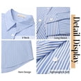 thumbnail image 6 of Fantaslook Striped Button Down Shirts for Women Classic Long Sleeve Collared Office Work Blouses Tops, 6 of 10