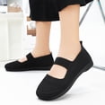 thumbnail image 5 of Willtoo Mary Jane Flats Women with Adjustable Strap Wide Round Toe Casual Ballet Flats Orthopedic Shoes Dressy Comfortable for Office Work Walking Business, 5 of 6