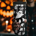thumbnail image 3 of 30oz Halloween Tumbler with Top Handle and Straw, Stainless Steel Insulated Gohst Pumpkin Cup Halloween Skeleton Coofee Mug Gifts for Women Men, 3 of 6