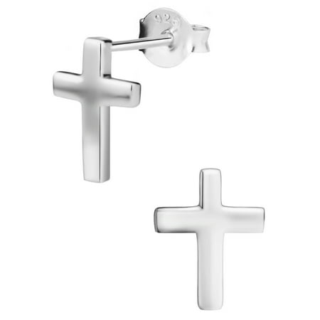 - Hypoallergenic Sterling Silver Cross Stud Earrings for Kids (Nickel Free)