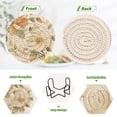 thumbnail image 4 of 6 Coil Coasters 3.94x3.94x0.24 Inch Water Coasters Drink Coasters with Cup Holders Absorbent Coasters Heat Resistant for Bar Protection Vibrant Gold Flowers, 4 of 7
