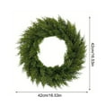 thumbnail image 3 of Holiday Christmas Wreath for Front Door Real Touch Pine Garland Wreath, Realistic Greenery Decor for Indoor Outdoor Home, Window,Mantel,Xmas Winter Seasonal Decorations,Green Leaves Wreath, 3 of 6