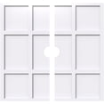 thumbnail image 1 of Ekena Millwork CMP36RK2-04000 36 in. OD x 4 in. ID Square Rubik Architectural Grade PVC Contemporary Ceiling Medallion - 2 Piece, 1 of 1