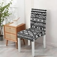 thumbnail image 4 of Chair Covers for Dining Room Set of 4, Stretch Washable Polyester Kitchen Slipcovers Featuring Artistic, Boho Chic, Vintage, Rustic, Nordic Style Patterns with Removable Protector, 4 of 7
