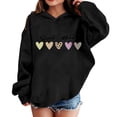 thumbnail image 2 of Vividxx Hoodies For Girls Fashion Heart Print Long Sleeve Hooded Sweatshirts Soft Fall Outerwear Comfortable Pullover Trendy Fashion 8-9 Years, 2 of 4