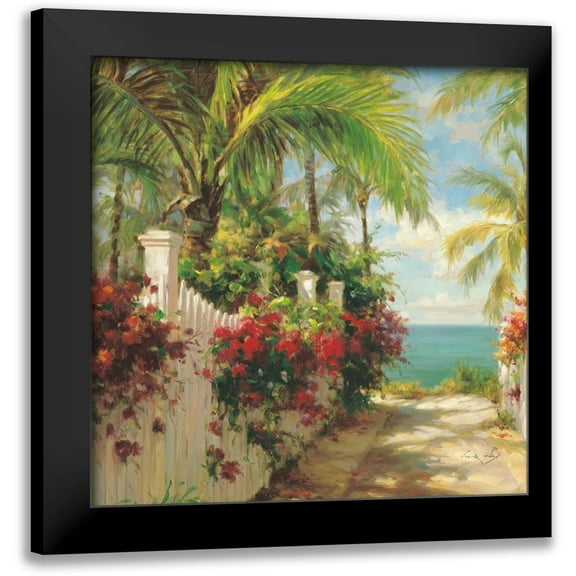 Oxley, Vail 12x12 Black Modern Framed Museum Art Print Titled - Seaside Walk