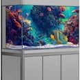 thumbnail image 6 of Undersea Theme Aquarium Background, Polyester Background Colorful Coral Tropical Fish Underwater World Fish Tank Background, 6 of 7
