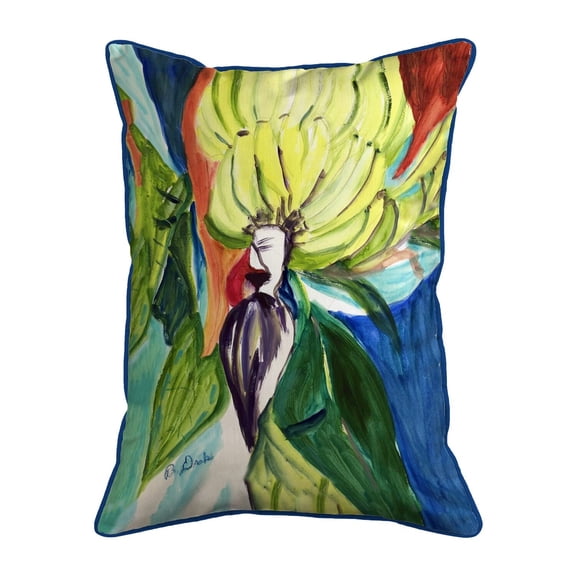 Betsy Drake KS1371 11 x 14 in. Bunch of Bananas Non-Corded Pillow - Small