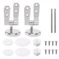 Qtmnekly Alloy Replacement Toilet Seat Hinges Mountings Set Chrome with