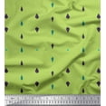 thumbnail image 1 of Soimoi Green Georgette Viscose Fabric Butidar Jamdani Printed Fabric 1 Yard 42 Inch Wide, 1 of 1