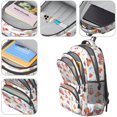 thumbnail image 4 of Fireman and Sign White Pattern Cute School Backpack Bag with Padded Back and Adjustable Shoulder Straps 16.9 X 12.6 X 5.9 Inches, 4 of 5