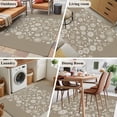 thumbnail image 5 of Hallway Runner Rugs 2.7x5 Ft, Japanese Non Slip Area Rugs for Kitchen Bedroom Entryway, Grey Simple Traditional Flowers Leaves Pattern Washable Carpet Runner Rug Floor Mats for Bedroom Home Decor, 5 of 8