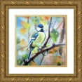 thumbnail image 1 of Pautov, Igor 26x26 Gold Ornate Wood Framed with Double Matting Museum Art Print Titled - Tit in the Autumng Forrest, 1 of 4