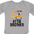 thumbnail image 4 of Inktastic Little Brother Construction Truck Boys Boys Long Sleeve Baby Bodysuit, 4 of 5