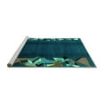 thumbnail image 2 of Ahgly Company Machine Washable Indoor Rectangle Abstract Turquoise Blue Modern Area Rugs, 7' x 9', 2 of 4