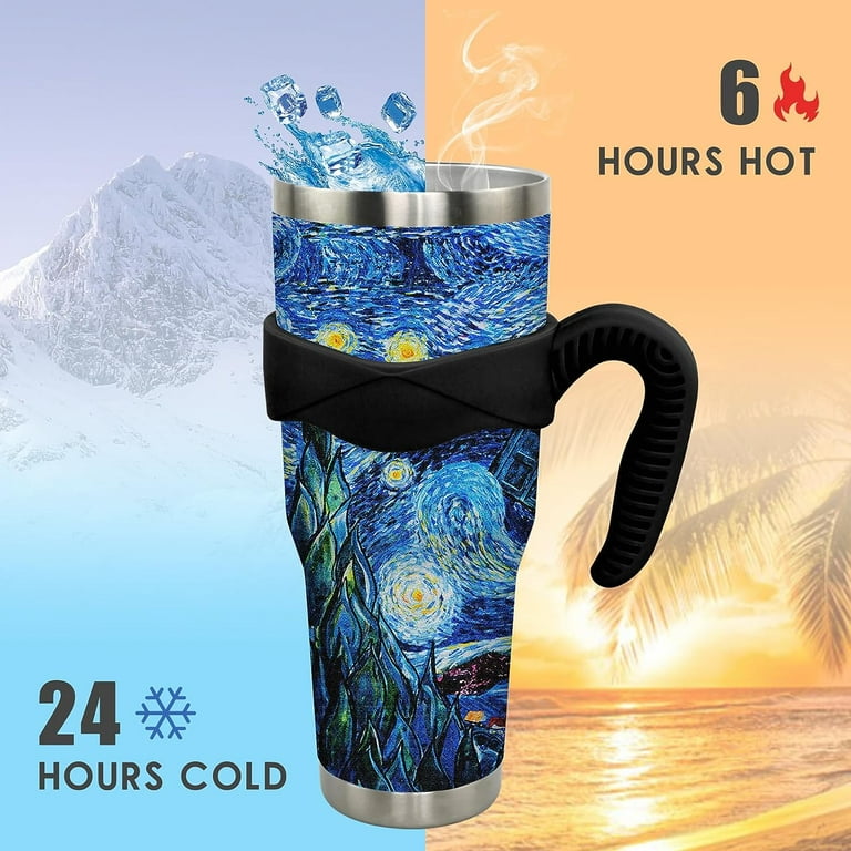 40 oz Tumbler with Handle and Straw Lid Leak Proof, Coffee Travel Mug with  Handle Insulated for Hot and Cold Drink Ice, Birthday Gifts for Women Mom  Girl Friend Wife 