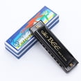 thumbnail image 3 of MasteelfCA 10 Hole Plastic Harmonica Music Instrument for Beginner Students Kids Gift (Black), 3 of 8