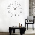 thumbnail image 2 of j de Pared DIY, Pegatinas Silenciosas de Superficie de Espejo 3D, j de Pared Grande de , Oficina en Casa, , Baoblaze Reloj de pared decorativo, 2 of 8