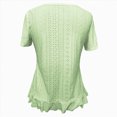 thumbnail image 6 of Kaprioy Women's Ruffle Hem Short Sleeve T-Shirt, Casual Summer Crew Neck Blouses Top, 6 of 6