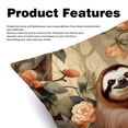 thumbnail image 2 of Sloth Velvet Throw Pillow Covers Set of 2 - Unique Patterns, 16x16/18x18/20x20 Inches,for Home Decor, Sofa, Bed - Pillow Inserts Included, 2 of 6