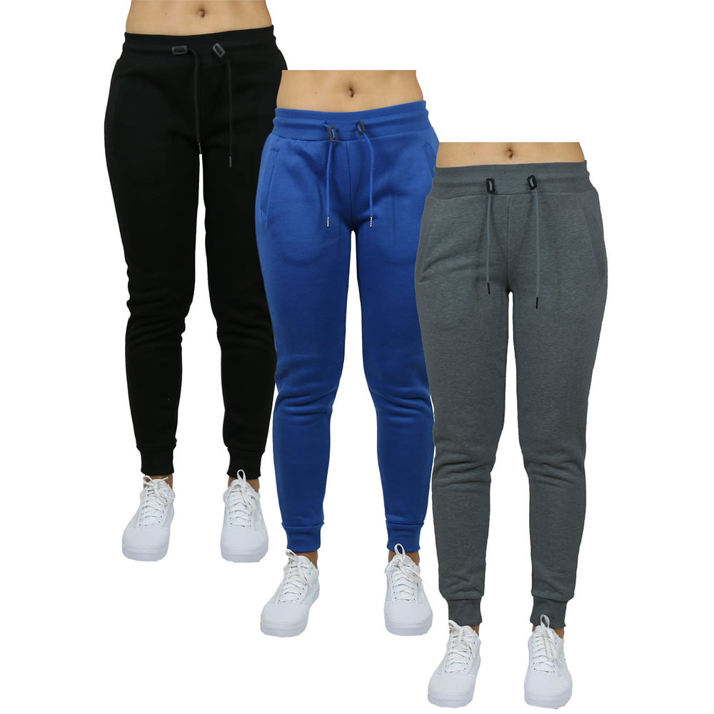 Galaxy by Harvic - 3-Pack Women's Classic Fleece Jogger Sweatpants ...