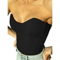 thumbnail image 6 of Sunisery Women’s Solid Color Off-the-shoulder Exposed Navel Pullover Tube Tops, 6 of 9