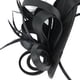 thumbnail image 5 of Tocado de sinamay de los años 20, diadema de malla con plumas, sombrero Derby, diadema para fiesta de té Negro, 5 of 6
